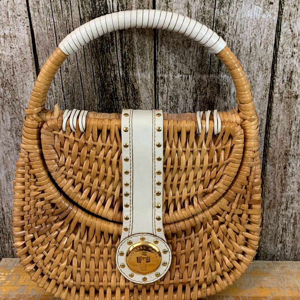 Michael Kors wicker leather bag